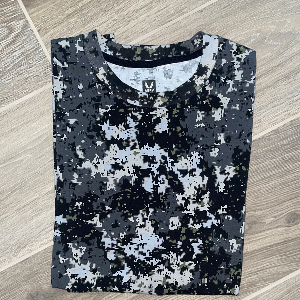 ASRV Lot Black Logo Tee Shirt Blue and Black Camo Tops - Short Sleeve Bundle - Picture 4 of 9